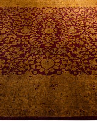 Overdyed Hand-Knotted Gold Area Rug 8' 2" x 10' 1"