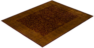 Overdyed Hand-Knotted Gold Area Rug 8' 2" x 10' 1"