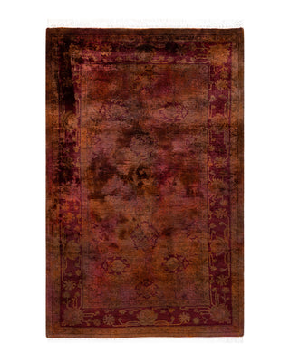 Contemporary Fine Vibrance Brown Wool Area Rug 2' 9" x 4' 2"