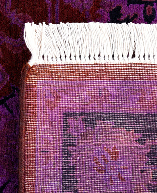 Contemporary Overdyed Wool Hand Knotted Red Runner 2' 7" x 4' 3"