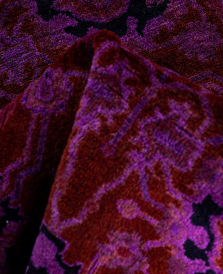 Contemporary Overdyed Wool Hand Knotted Red Runner 2' 7" x 4' 3"