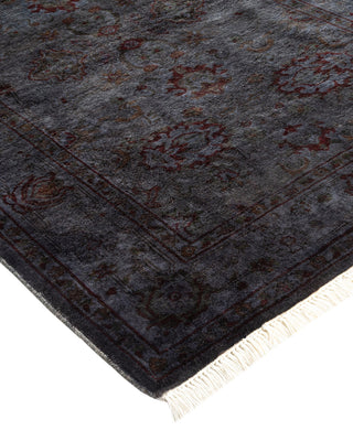 Contemporary Fine Vibrance Gray Wool Area Rug - 2' 7" x 4' 2"