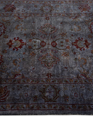 Contemporary Fine Vibrance Gray Wool Area Rug - 2' 7" x 4' 2"