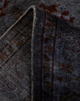 Contemporary Fine Vibrance Gray Wool Area Rug - 2' 7" x 4' 2"