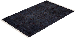Contemporary Fine Vibrance Gray Wool Area Rug - 2' 7" x 4' 2"