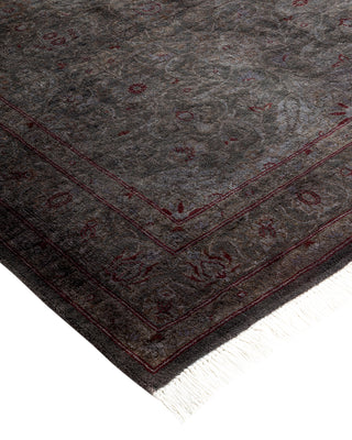 Modern Overdyed Hand Knotted Wool Gray Area Rug 3' 4" x 5' 1"