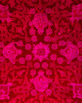 Fine Vibrance, One-of-a-Kind Hand-Knotted Area Rug  - Pink, 3' 1" x 3' 1"