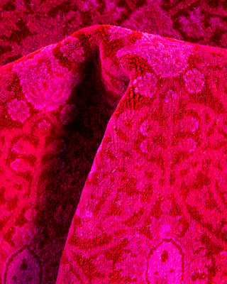 Fine Vibrance, One-of-a-Kind Hand-Knotted Area Rug  - Pink, 3' 1" x 3' 1"