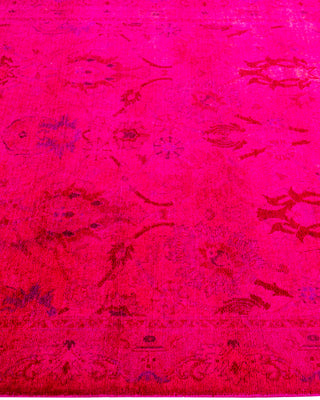 Overdyed Hand-Knotted Pink Area Rug 4' 1" x 5' 10"