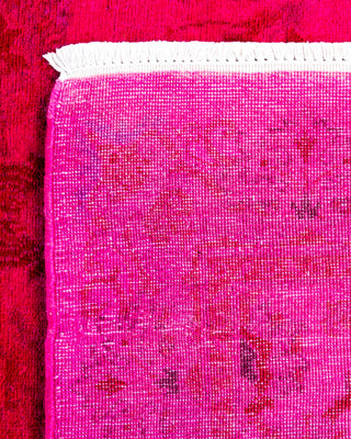 Overdyed Hand-Knotted Pink Area Rug 4' 1" x 5' 10"