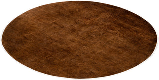 Contemporary Overdyed Wool Hand Knotted Brown Round Area Rug 8' 1" x 8' 1"
