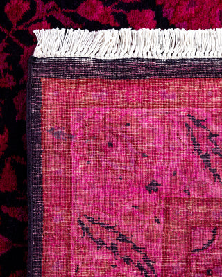 Contemporary Overyed Wool Hand Knotted Pink Runner 3' 0" x 8' 6"