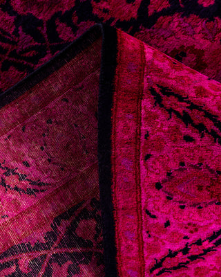Contemporary Hand-Knotted Overdyed Pink Runner 3' 0" x 8' 6"