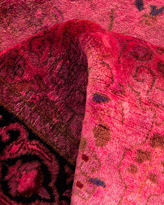 Contemporary Hand Knotted Overdyed Pink Runner 2' 7" x 6' 2"