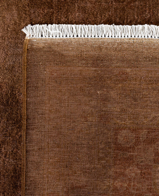 Contemporary Overdyed Wool Hand Knotted Brown Round Area Rug 8' 2" x 8' 3"