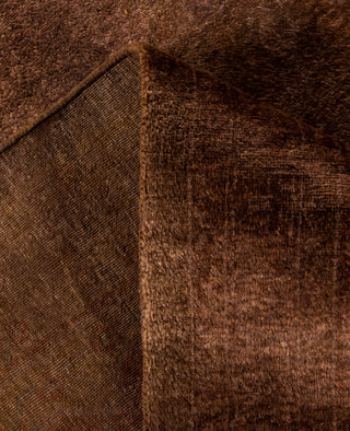 Contemporary Overdyed Wool Hand Knotted Brown Round Area Rug 8' 2" x 8' 3"