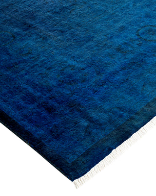 Contemporary Fine Vibrance Blue Wool Area Rug - 8' 3" x 10' 4"