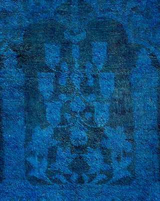 Contemporary Fine Vibrance Blue Wool Area Rug - 8' 3" x 10' 4"