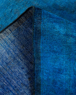Contemporary Fine Vibrance Blue Wool Area Rug - 8' 3" x 10' 4"