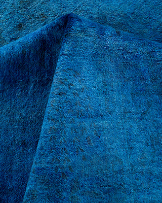 Contemporary Fine Vibrance Blue Wool Area Rug - 8' 3" x 10' 4"