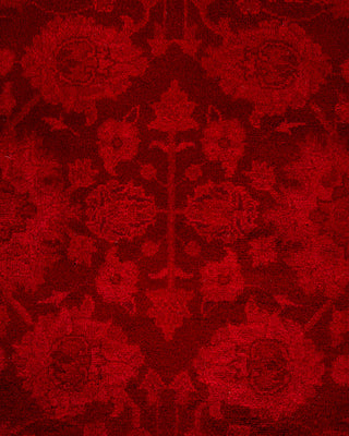 Contemporary Hand-Knotted Overdyed Red Area Rug 6' 0" x 8' 10"