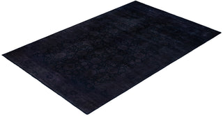 Fine Vibrance, One-of-a-Kind Hand-Knotted Area Rug  - Black, 6' 1" x 9' 3"