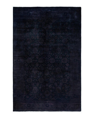 Fine Vibrance, One-of-a-Kind Hand-Knotted Area Rug  - Black, 6' 1" x 9' 3"