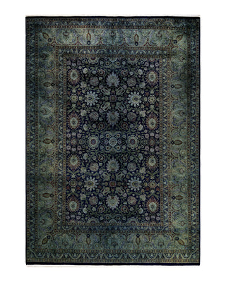 Contemporary Fine Vibrance Navy Wool Area Rug 6' 2" x 8' 9"