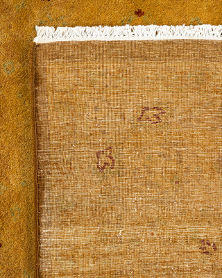 Contemporary Hand Knotted Overdyed Gold Area Rug 6' 2" x 14' 10"