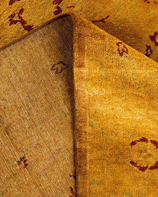 Contemporary Hand Knotted Overdyed Gold Area Rug 6' 2" x 14' 10"