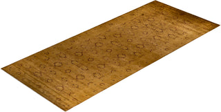 Modern Overdyed Hand Knotted Wool Gold Area Rug 6' 2" x 14' 10"