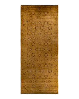 Contemporary Fine Vibrance Brown Wool Area Rug 6' 2" x 14' 10"