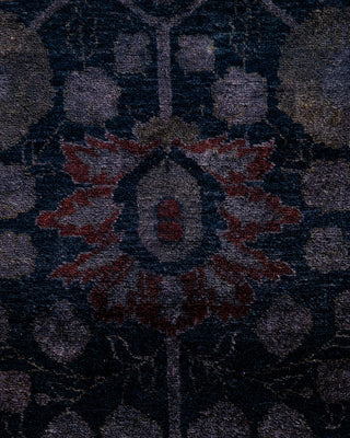 Contemporary Hand Knotted Overdyed Purple Area Rug 6' 2" x 9' 2"