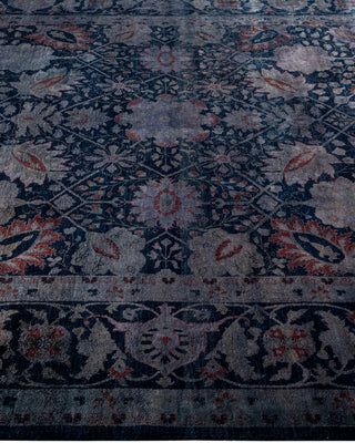 Contemporary Hand Knotted Overdyed Purple Area Rug 6' 2" x 9' 2"
