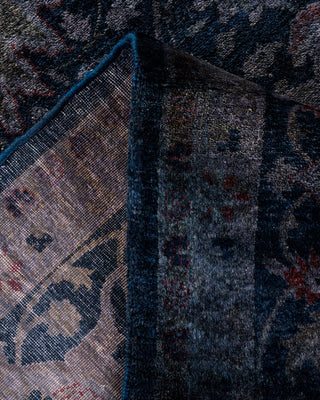 Contemporary Hand Knotted Overdyed Purple Area Rug 6' 2" x 9' 2"