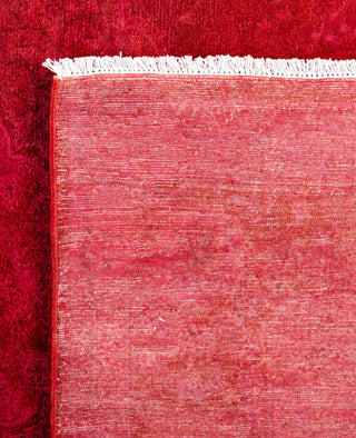 Overdyed Hand-Knotted Wool Modern-Contemporary Pink Area Rug 6' 0" x 9' 1"