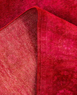 Overdyed Hand-Knotted Wool Modern-Contemporary Pink Area Rug 6' 0" x 9' 1"