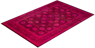Fine Vibrance, One-of-a-Kind Hand-Knotted Area Rug  - Pink, 6' 1" x 9' 1"