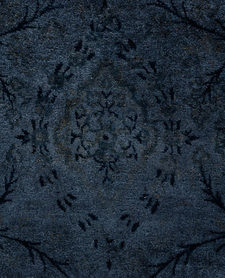 Contemporary Overdyed Wool Hand Knotted Black Area Rug 6' 1" x 9' 5"