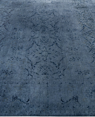 Contemporary Overdyed Wool Hand Knotted Black Area Rug 6' 1" x 9' 5"
