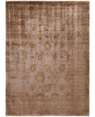 Overdyed One-of-a-Kind Wool Beige Area Rug 6' 4" x 8' 9"