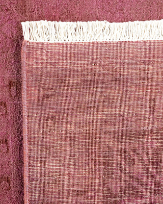 Modern Overdyed Hand Knotted Wool Pink Area Rug 6' 3" x 9' 2"