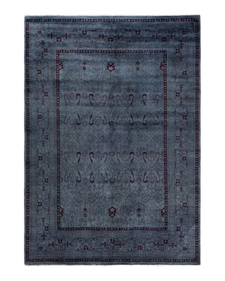 Fine Vibrance, One-of-a-Kind Hand-Knotted Area Rug  - Gray, 6' 2" x 9' 1"