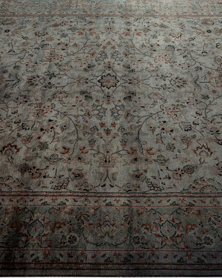Contemporary Hand Knotted Overdyed Gray Area Rug 6' 3" x 9' 3"