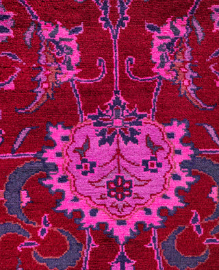 Overdyed One-of-a-Kind Wool Red Area Rug 6' 1" x 8' 10"