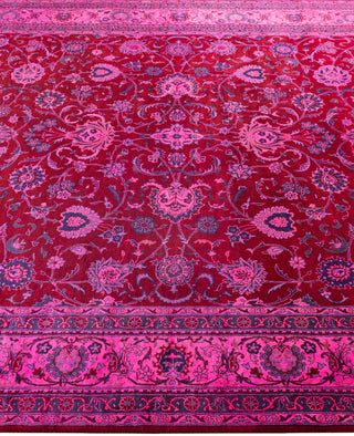Overdyed One-of-a-Kind Wool Red Area Rug 6' 1" x 8' 10"
