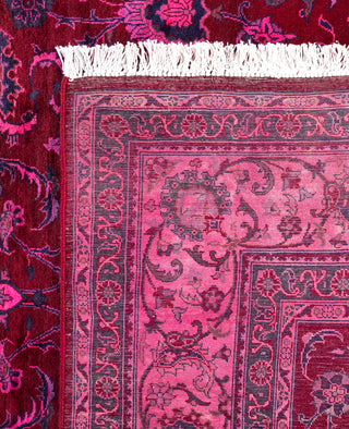 Overdyed One-of-a-Kind Wool Red Area Rug 6' 1" x 8' 10"