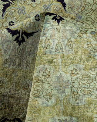Contemporary Hand Knotted Overdyed Gray Area Rug 6' 1" x 8' 8"