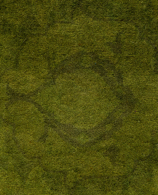 Contemporary Overdyed Wool Hand Knotted Green Area Rug 6' 1" x 9' 0"