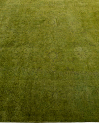 Contemporary Overdyed Wool Hand Knotted Green Area Rug 6' 1" x 9' 0"